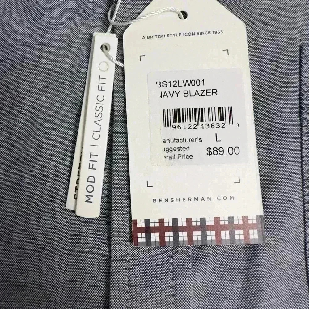 NWT - Ben Sherman Gray Button Down shirt L - Picture 14 of 14